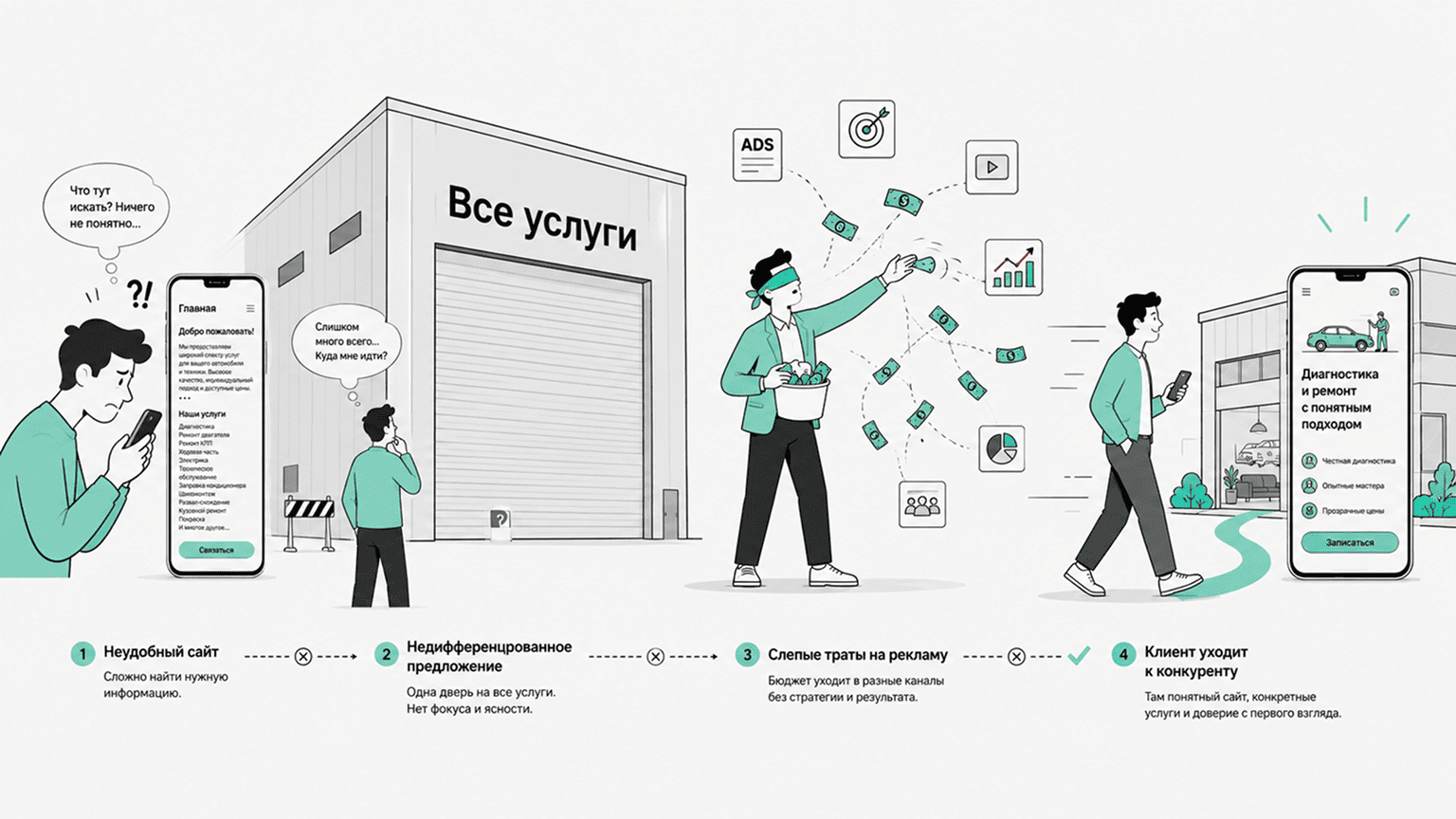 Типичные ошибки при настройке рекламы ремонта бытовой техники